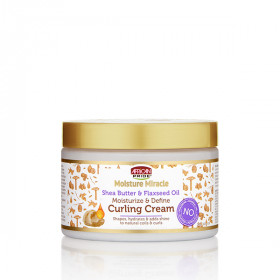 African Pride Moisture Miracle Shea Butter&Flaxseed Oil Moisturize & Define Curling Cream 12oz African Pride Moisture Miracle Shea Butter&Flaxseed Oil Moisturize & Define Curling Cream 12oz